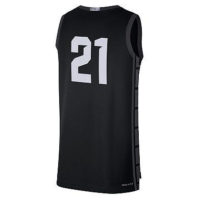 Men's Nike #21 Black Michigan State Spartans Limited Basketball Jersey