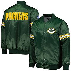 Starter White Green Bay Packers The Power Forward Full-Snap Jacket