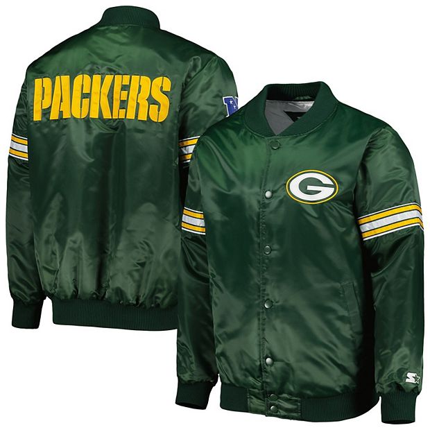 Starter Green Green Bay Packers The Pick and Roll Full-Snap Jacket