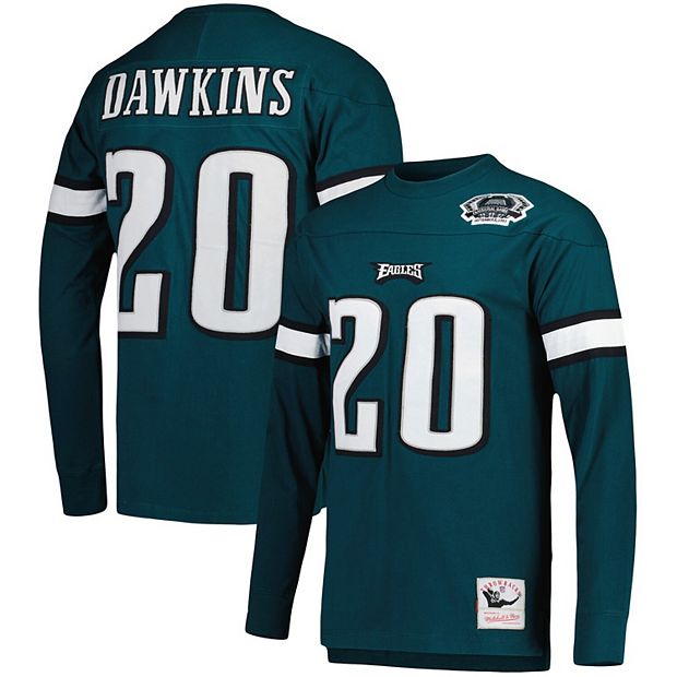 Men's Mitchell & Ness Brian Dawkins Midnight Green Philadelphia Eagles  Retired Player Name & Number Long