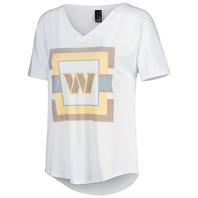 Women's KIYA TOMLIN White Washington Commanders V-Neck T-Shirt
