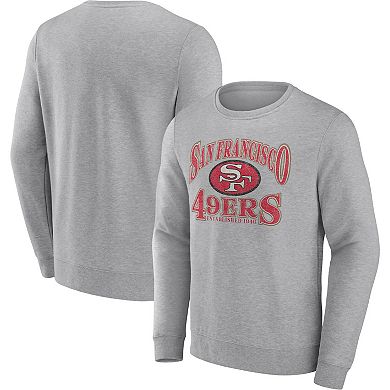 Men's Fanatics Branded Heathered Charcoal San Francisco 49ers Playability Pullover Sweatshirt