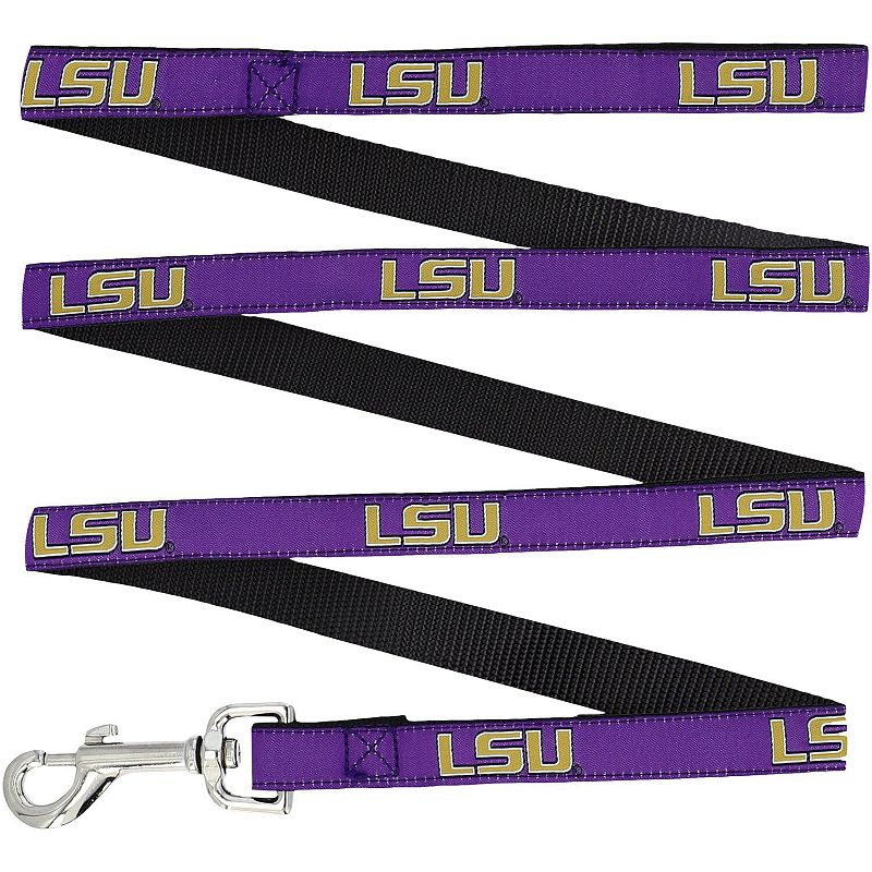 LSU Tigers 4 Narrow Dog Leash, Purple
