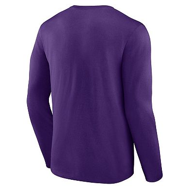 Men's Fanatics Branded Purple Minnesota Vikings Advance to Victory Long Sleeve T-Shirt