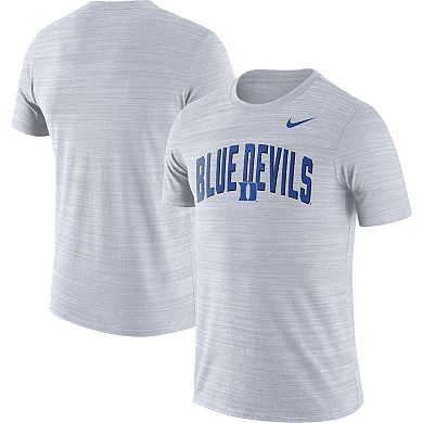 Men's Nike White Duke Blue Devils 2022 Game Day Sideline Velocity Performance T-Shirt