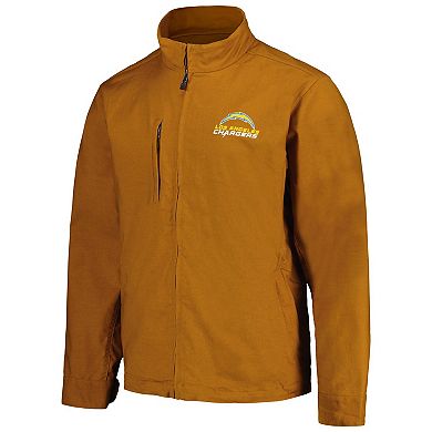 Men's Dunbrooke Tan Los Angeles Chargers Journey Workwear Tri-Blend Full-Zip Jacket