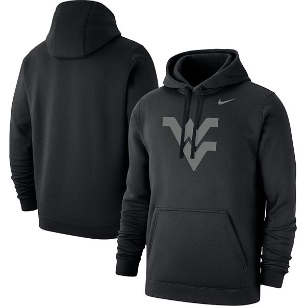 Men's Nike Black West Virginia Mountaineers Logo Club Fleece Pullover 