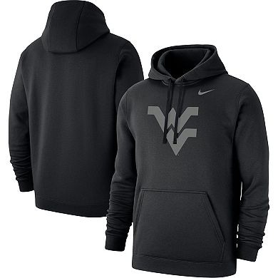 Men's Nike Black West Virginia Mountaineers Logo Club Fleece Pullover ...