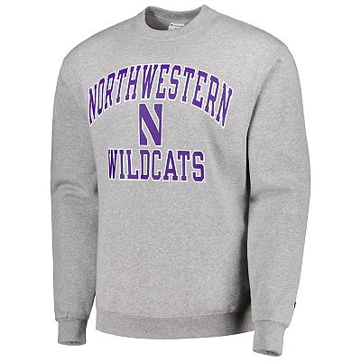 Men s Champion Heather Gray Northwestern Wildcats High Motor Pullover Sweatshirt