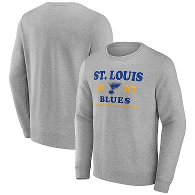 Men's Fanatics Branded Heather Charcoal St. Louis Blues Fierce Competitor Pullover Sweatshirt