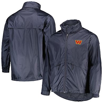 Men's Dunbrooke Graphite Washington Commanders Circle Sportsman Waterproof Packable Lightweight Full-Zip Jacket