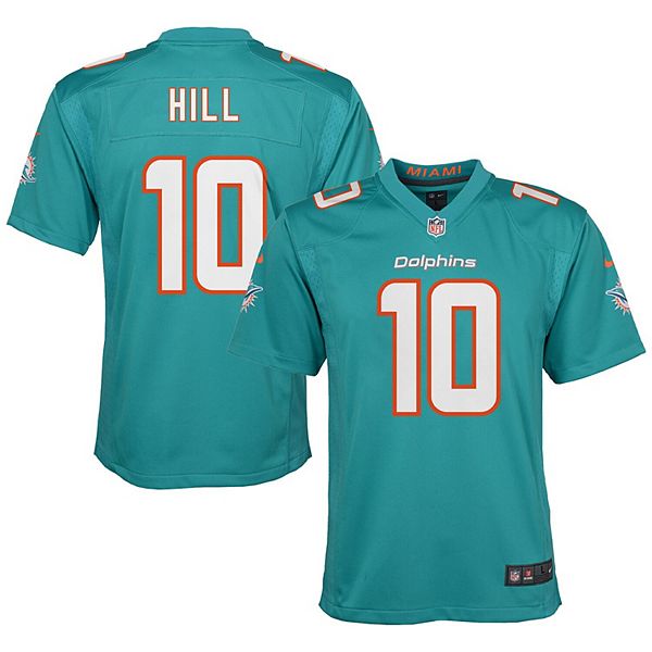 Nike #10 Tyreek Hill Miami Dolphins Home Jersey Youth Size XL 18/20