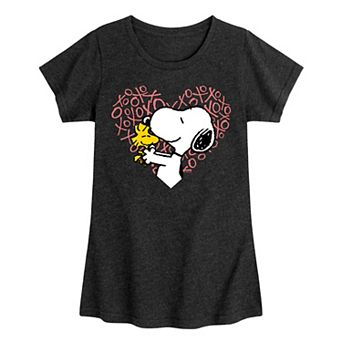 Girls 7-16 Peanuts XO Heart Tee