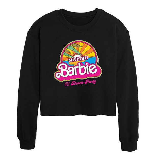 Juniors Barbie Malibu Crop Sweatshirt