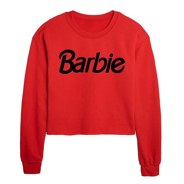 Juniors' Barbie® Logo Crop Sweatshirt