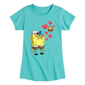 Girls 7-16 SpongeBob Krabby Patty Tee