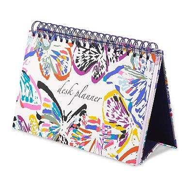 Vera Bradley Desk Planner - White Butterfly