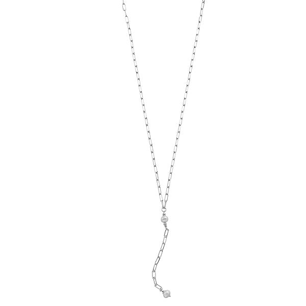 Sterling Silver Paperclip Chain YNecklace