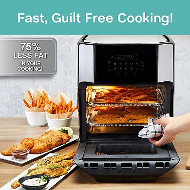 West Bend 12.6-qt. Digital Air Fryer Oven with 3 Trays & Rotisserie Spit