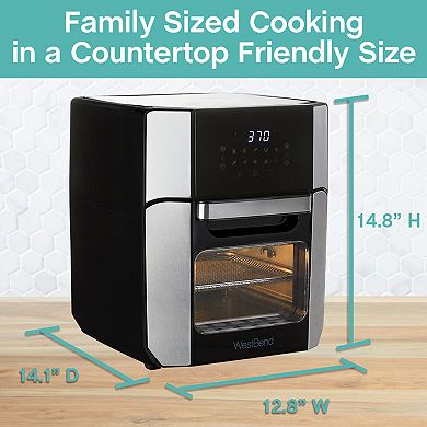West Bend 12.6-qt. Digital Air Fryer Oven with 3 Trays & Rotisserie Spit
