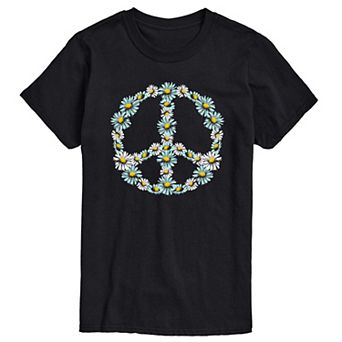 Big & Tall Floral Peace Sign Tee