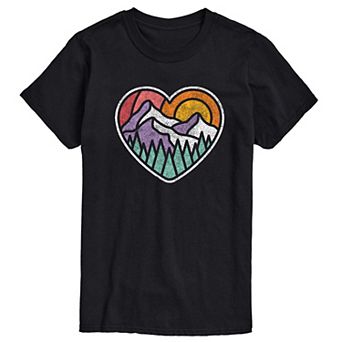 Big & Tall Mountain Forest Heart Tee