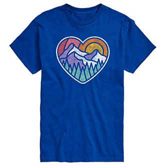 Big & Tall Mountain Forest Heart Tee