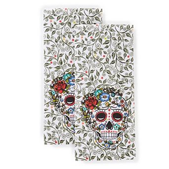 Fiesta Skull & Vine Kitchen Towel 2 pk