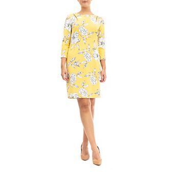 Women's Nina Leonard Slit Detail Sheath Dress
