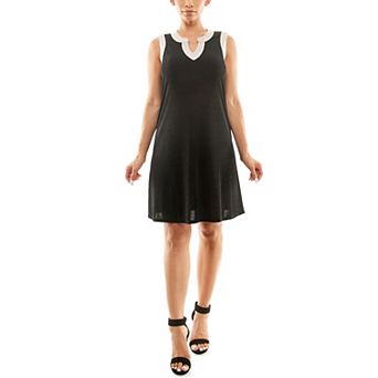 Women's Nina Leonard Mandarin Collar Dress