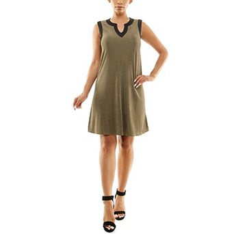 Women's Nina Leonard Mandarin Collar Dress