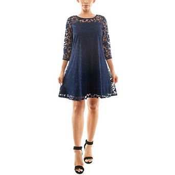 Women's Nina Leonard Burnout Trapeze Dress