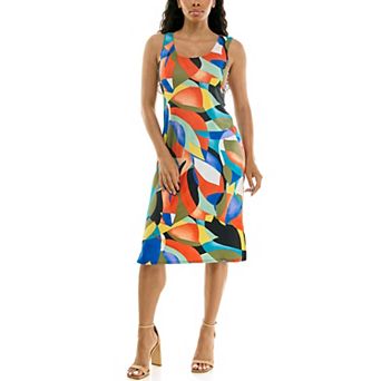 Women's Nina Leonard Bar Back Midi Dress