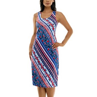 Women's Nina Leonard Bar Back Midi Dress