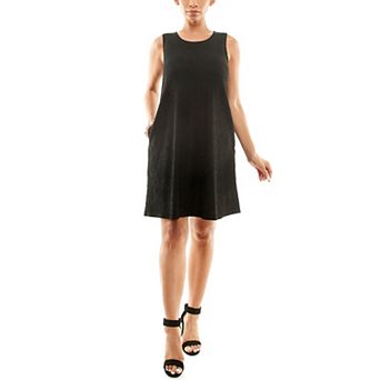 Women's Nina Leonard Sleeveless Textured Trapeze Dress
