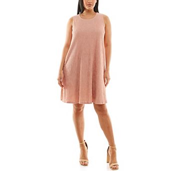 Women's Nina Leonard Sleeveless Textured Trapeze Dress