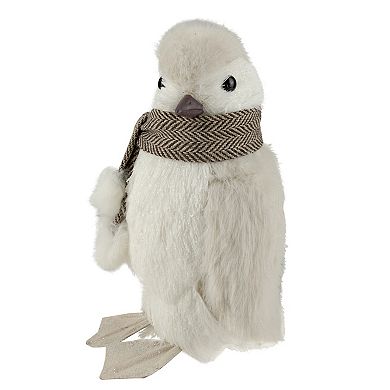 8" Large Ivory Sisal Penguin Christmas Figure