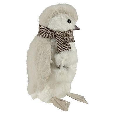 8" Large Ivory Sisal Penguin Christmas Figure