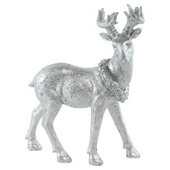 11.5" Elegant Silver Christmas Table Top Reindeer Figure