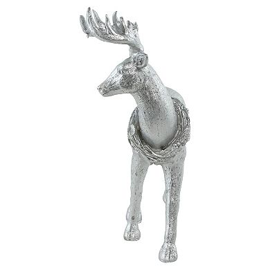 11.5" Elegant Silver Christmas Table Top Reindeer Figure