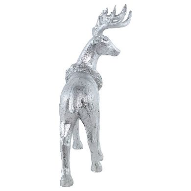 11.5" Elegant Silver Christmas Table Top Reindeer Figure