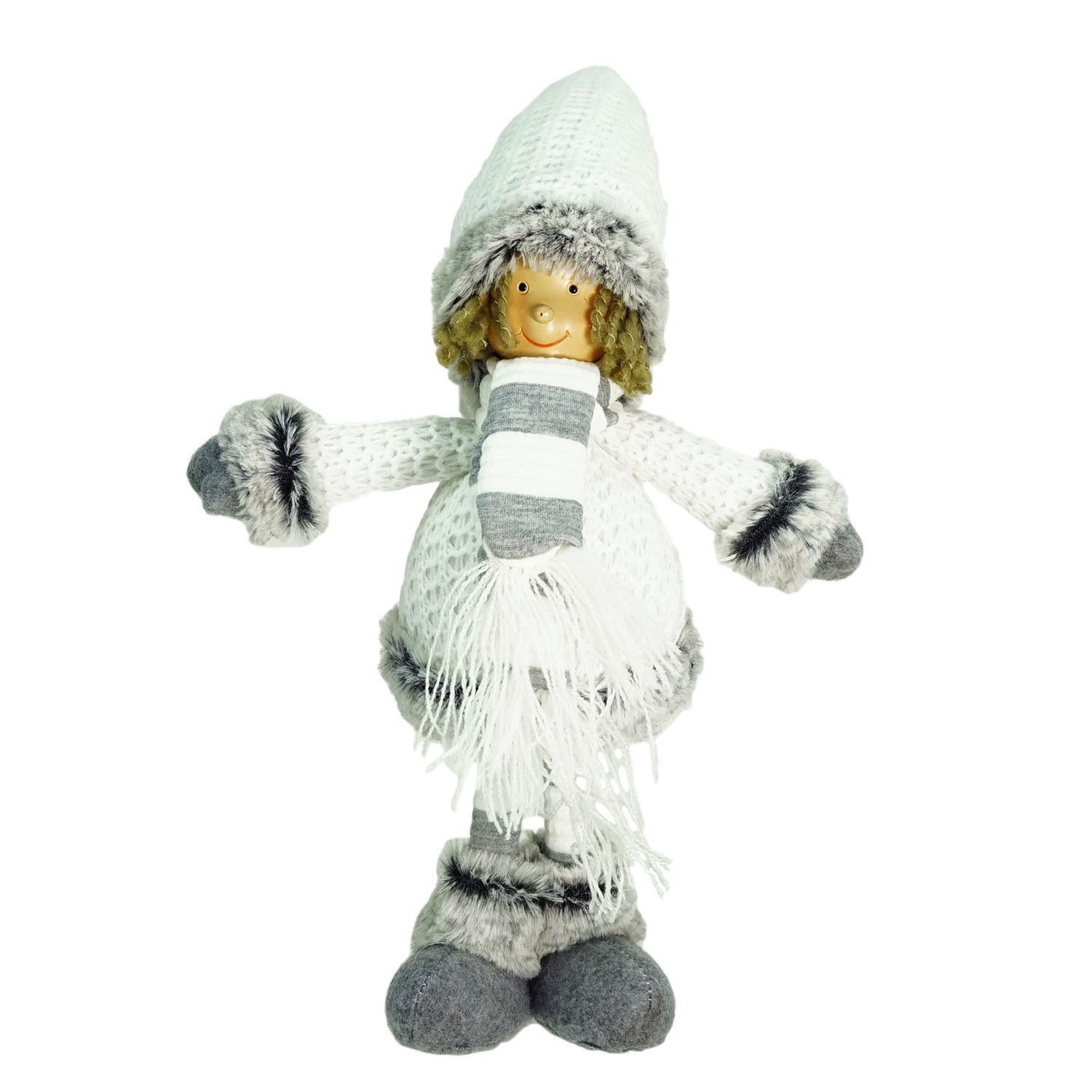 Northlight 18-Inch Plush White and Blue Sitting Tabletop Yeti
