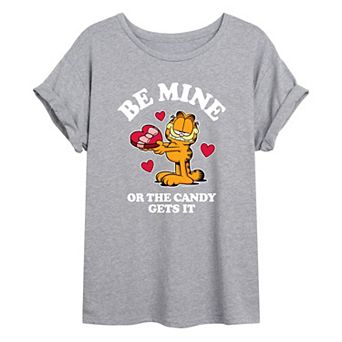 Juniors' Garfield Be Mine Oversized Tee