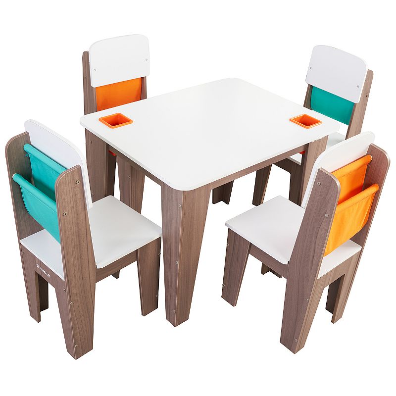 19701174 KidKraft Pocket Storage Table and 4 Chair Set, Gre sku 19701174