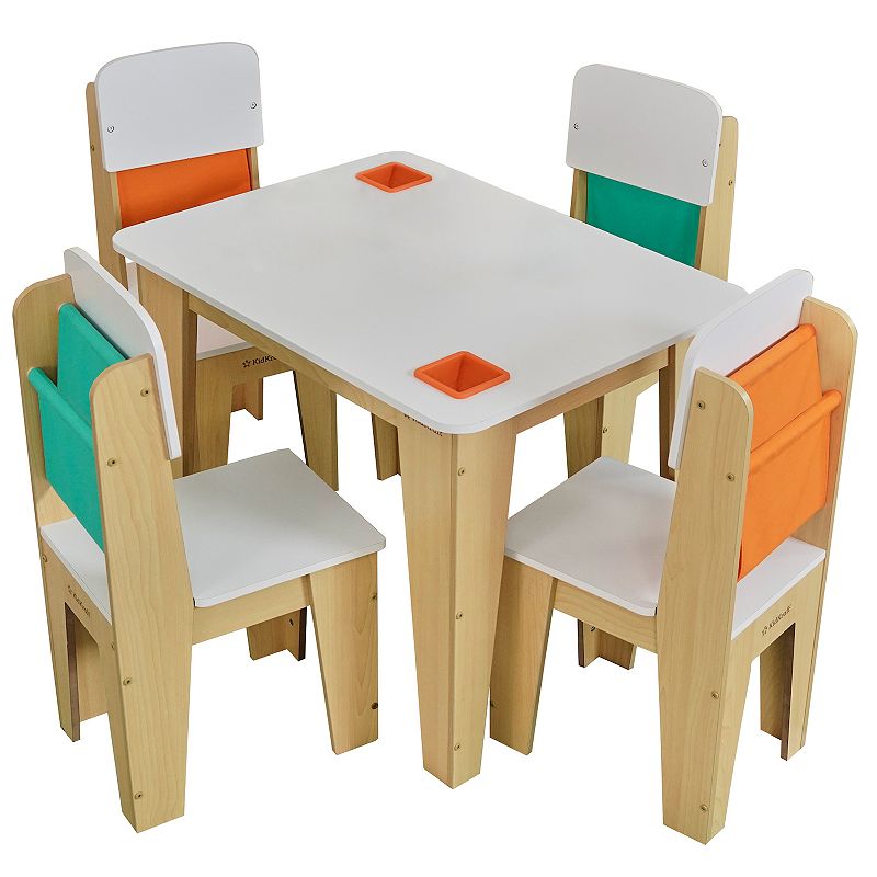 55681497 KidKraft Pocket Storage Table and 4 Chair Set sku 55681497
