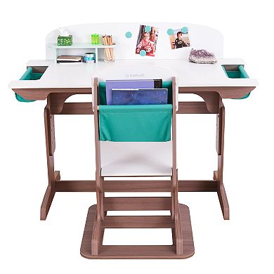 KidKraft Grow Together Pocket Adjustable Desk with Hutch & Chair