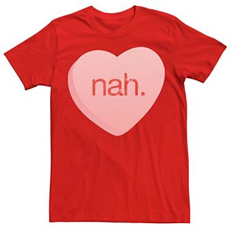 Men's Big Pink Heart Nah Tee