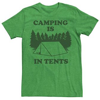 Men's Trendy Camping Is In Tents Camping Humor Tee
