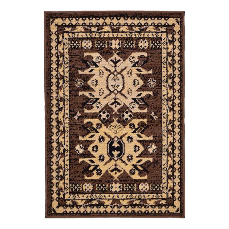 Unique Loom Oasis Taftan Rug, Brown, 10X12 Ft