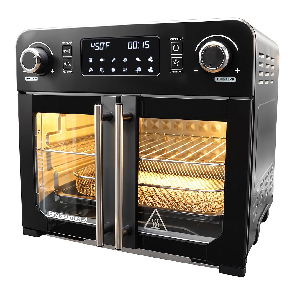 Elite Cuisine French Door 23 L Air Fryer Oven Black